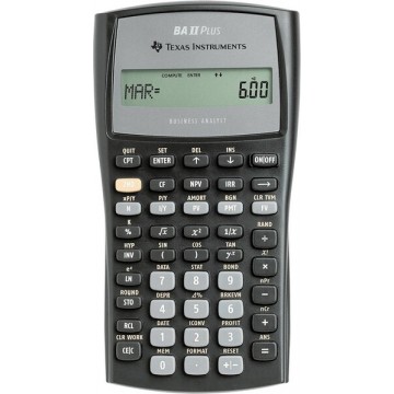 Texas Instruments BA-II Plus Tasca Calcolatrice scientifica Nero calcolatrice
